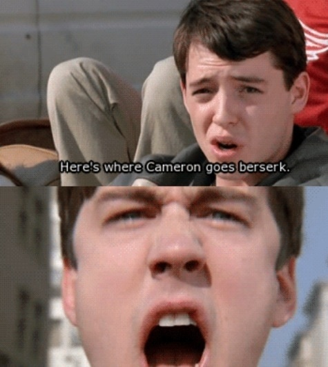 Image from Ferris Bueller's Day Off: Cameron Goes Berserk