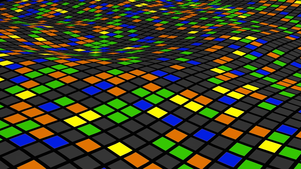 Artist's impression of percolation across a square grid